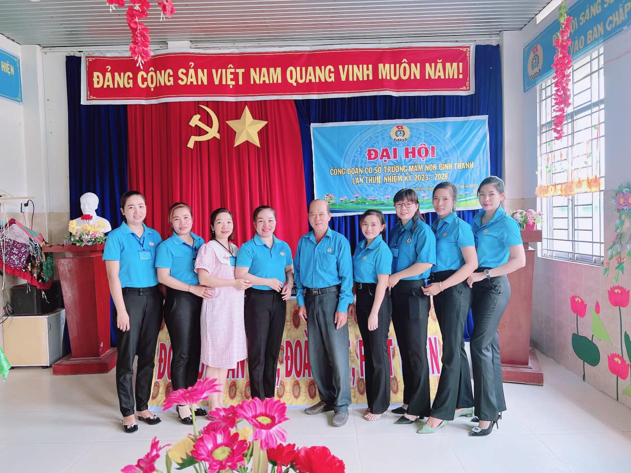 CÔNG ĐOÀN CƠ SỞ TRƯỜNG MẦM NON BÌNH THÀNH TỔ CHỨC ĐẠI HỘI CÔNG ĐOÀN CƠ SỞ LẦN THỨ II NHIỆM KỲ 2023-2028